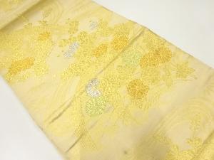 アンティーク 流水に花模様織出し袋帯(材料)